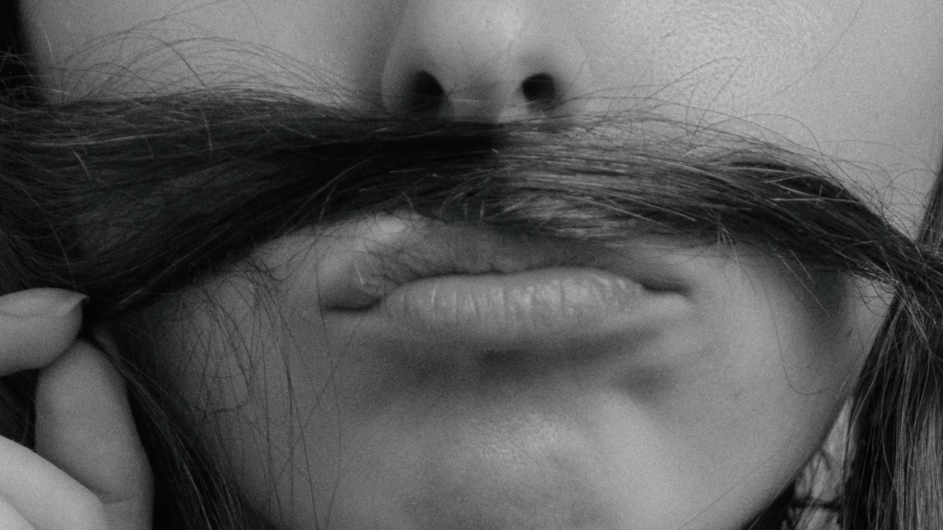 Moustache from hair