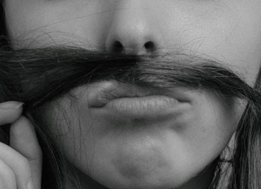 Moustache from hair